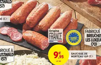 Intermarché SAUCISSE DE MORTEAU IGP offre