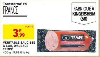 TEMPÉ VÉRITABLE SAUCISSE À L'AIL D'ALSACE