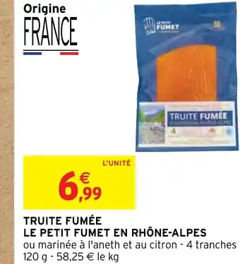 Intermarché TRUITE FUMÉE ALIVERGNE-RHONE-ALPES offre