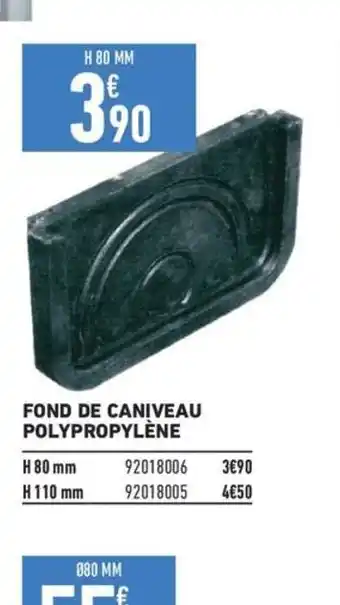 Brico Cash FOND DE CANIVEAU POLYPROPYLÈNE offre