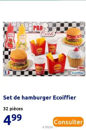 Action Set de hamburger ecoiffier offre
