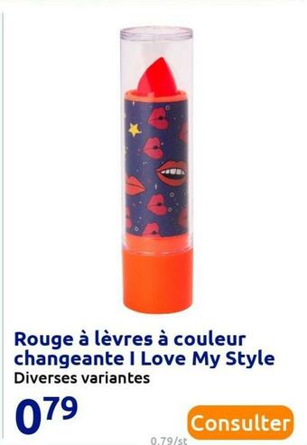 Action Rouge à lèvres à couleur changeante i love my style offre