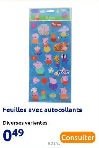 Action Feuilles avec autocollants offre