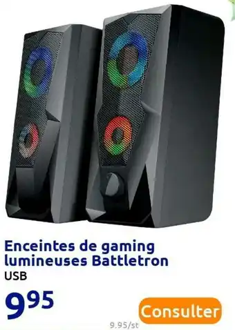 Action Enceintes de gaming lumineuses battletron offre