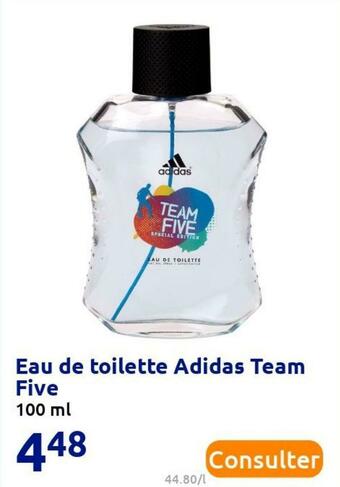 Action Eau de toilette adidas team five offre