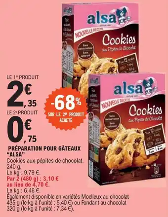 E.Leclerc PRÉPARATION POUR GÂTEAUX "ALSA" offre