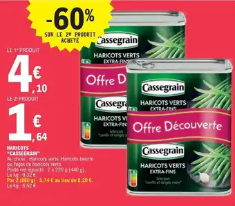 E.Leclerc HARICOTS "CASSEGRAIN" offre