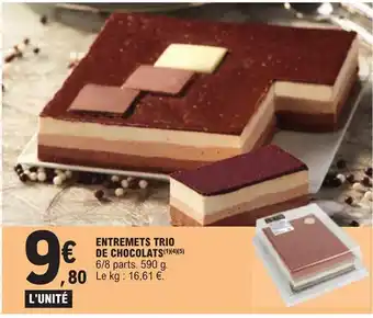 E.Leclerc ENTREMETS TRIO DE CHOCOLATS(1)(4)(5) offre