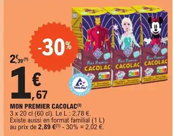 E.Leclerc MON PREMIER CACOLAC(2) offre