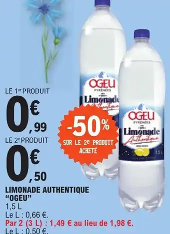 E.Leclerc LIMONADE AUTHENTIQUE "OGEU" offre