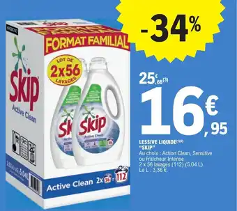 E.Leclerc LESSIVE LIQUIDE(1)(2) "SKIP" offre