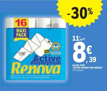 E.Leclerc ESSUIE-TOUT "ACTIVE ABSORPTION RENOVA❞ 16 rouleaux. offre