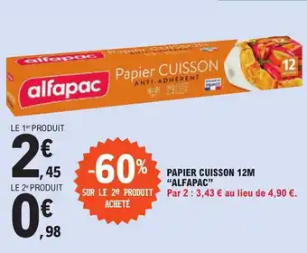 E.Leclerc PAPIER CUISSON 12M "ALFAPAC" offre