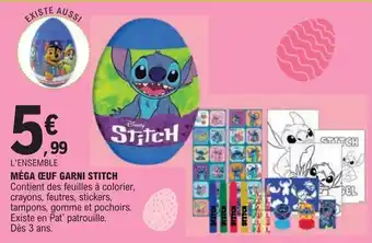 E.Leclerc MÉGA ŒUF GARNI STITCH offre