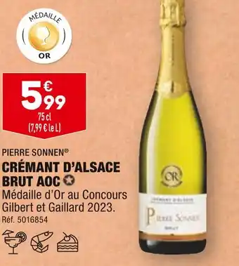 ALDI PIERRE SONNEN CRÉMANT D’ALSACE BRUT AOC offre