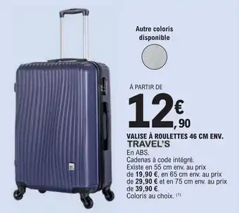 E.Leclerc VALISE À ROULETTES 46 CM ENV. TRAVEL'S offre