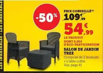 Hyper U Salon de jardin tree offre