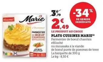 Hyper U Marie - plats cuisines offre