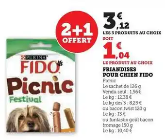 Super U Purina - friandises pour chien fido offre