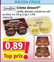 Super U Danette - creme dessert offre