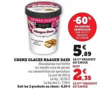 Hyper U Haagen dazs - creme glacee offre