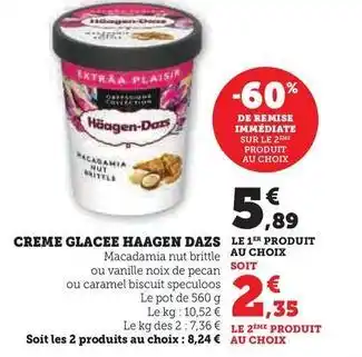 Super U Haagen dazs - creme glacee offre