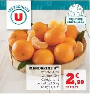 Super U U - mandarine offre