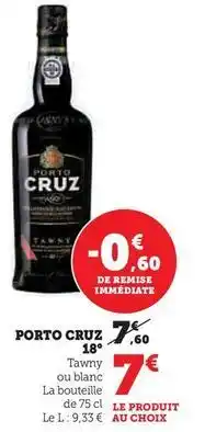 Super U Porto cruz - 18° tawny offre