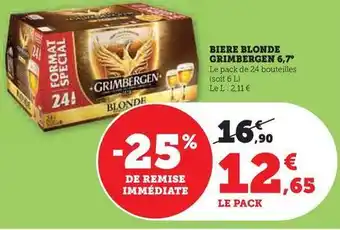 Super U Grimbergen - biere blonde 6,7° offre