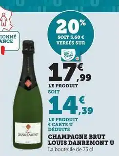 Hyper U U - champagne brut louis danremont offre