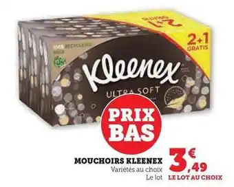 Super U Kleenex - mouchoirs offre
