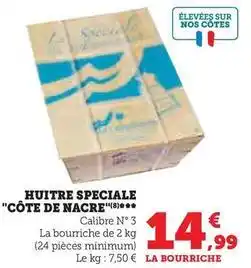 Hyper U Huitre speciale côte de nacre offre