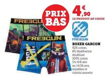 Hyper U Freegun - boxer garcon offre
