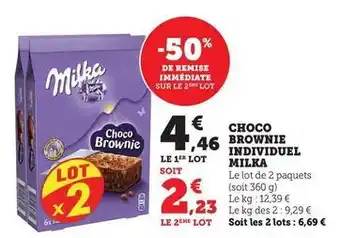 U Express Milka - choco brownie individuel offre