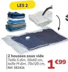 Gifi 2 housses sous vide offre