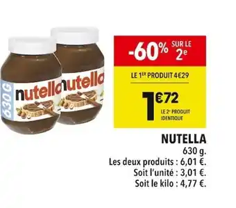 Supeco NUTELLA 630 g. offre