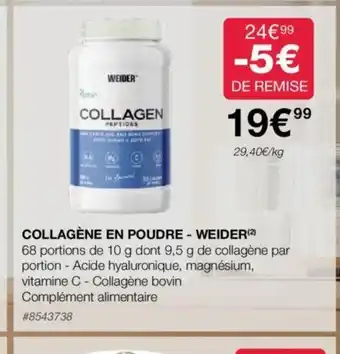 Costco COLLAGENE EN POUDRE - WEIDER offre