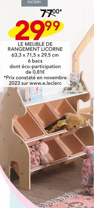 Stokomani LE MEUBLE DE RANGEMENT LICORNE offre