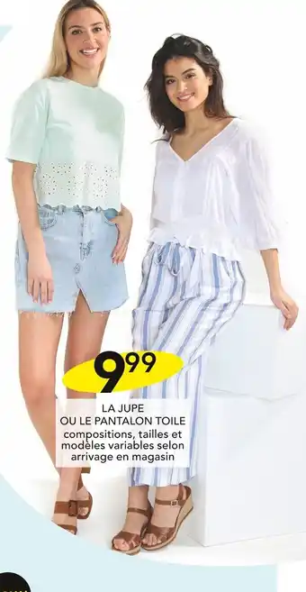 Stokomani LA JUPE OU LE PANTALON TOILE offre