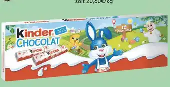 Stokomani KINDER CHOCOLAT LES 12 BARRES CHOCOLATÉES offre