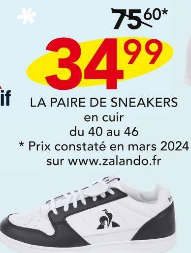 Promo Le coq sportif LA PAIRE DE SNEAKERS chez Stokomani