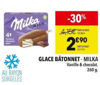 Supeco MILKA GLACE BÂTONNET offre