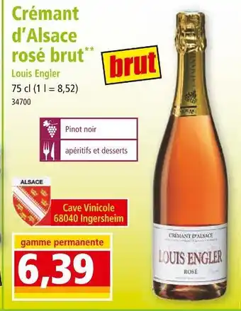 Norma Louis Engler Crémant d’Alsace rosé brut offre