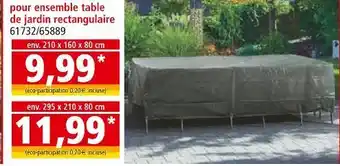 Norma Power Garden Housse de protection pour ensemble table de jardin rectangulaire offre