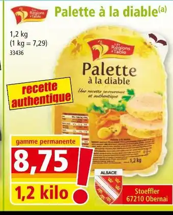 Norma Les Régions à Table Palette à la diable offre