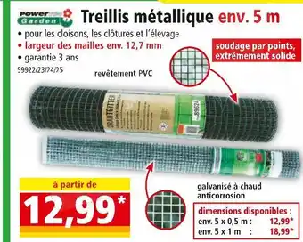 Norma Power Garden Treillis métallique env. 5 m offre