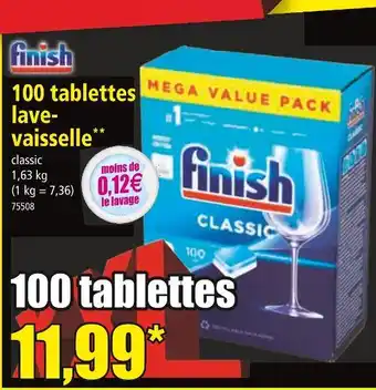 Norma finish 100 tablettes lave- vaisselle offre