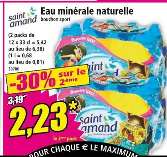Norma Saint amand Eau minérale naturelle bouchon sport offre