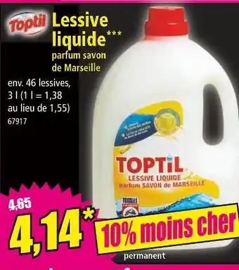 Norma Toptil Lessive liquide*** parfum savon de Marseille offre