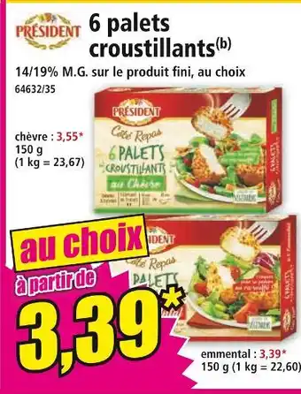 Norma PRÉSIDENT 6 palets croustillants offre
